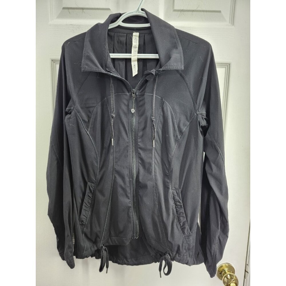 Lululemon Transition Zip Up Workout Jacket Black Women’s Size 8 Lightweight